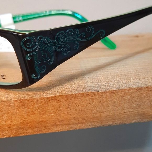 NEW prescription-ready Eyeglass Frame, RAMPAGE brown/green, 51-16-135 - Picture 5 of 6